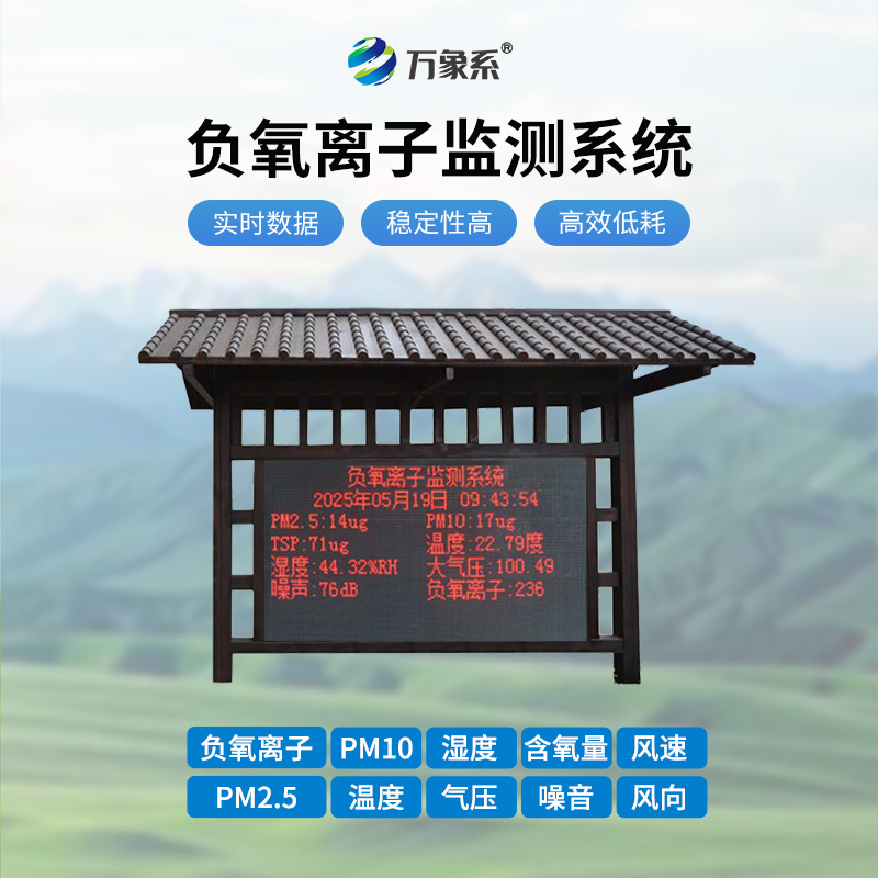 負氧離子在線監測系統如何讓清新可感可知？